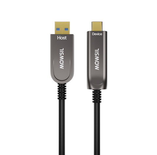Mowsil USB 3.1 Type-A to USB-C AOC Cable For 4K Video Conferencing Rooms