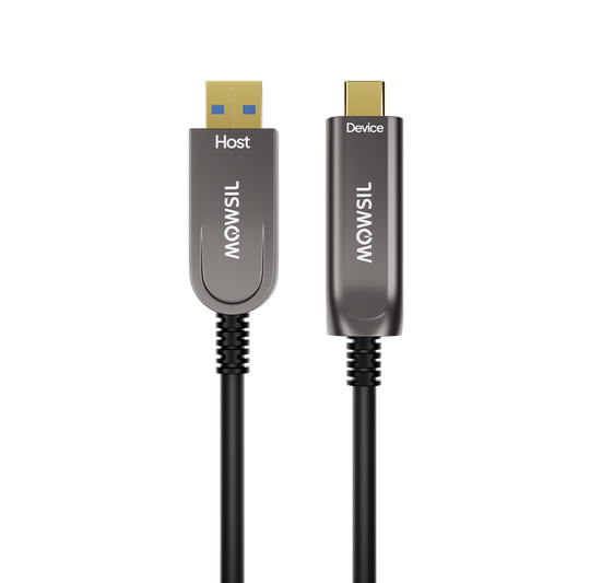 Mowsil USB 3.1 Type-A to USB-C AOC Cable For 4K Video Conferencing Rooms