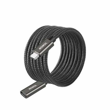 Mowsil USB-C Extension Cable 1.5M, USB 3.2 Gen2 Braided Type-C, 10Gbps Data, 60W PD Fast Charging, 4K@60Hz
