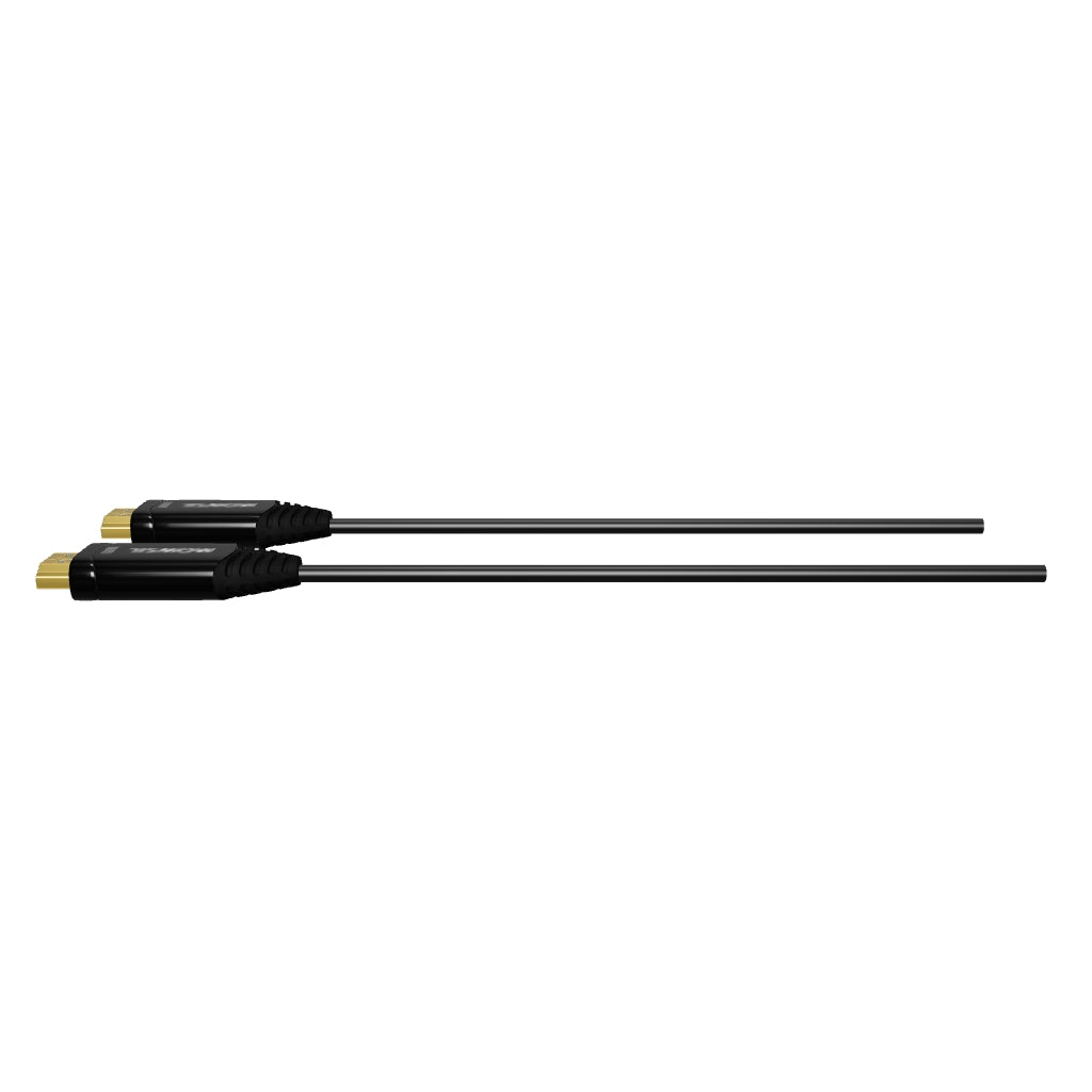 MOWSIL MOC810 — 8K HDMI 2.1 Active Optical Cable, Black / 10 Mtr, 3D connector view