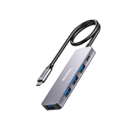 موزع مووسيل من النوع سي بأربعة منافذ USB 3.0 +PD-C