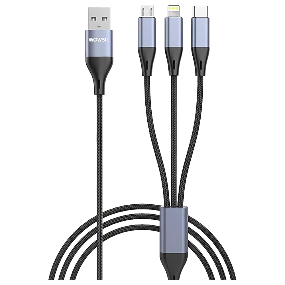 Mowsil USB to 3 in 1 Cable 1.2Mtr