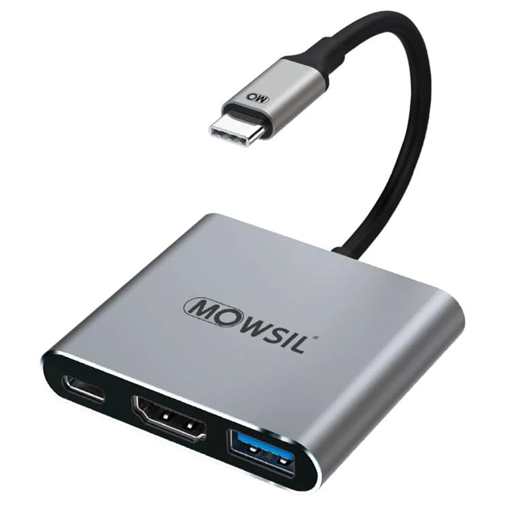 Mowsil USB-C Hub 3 IN 1 (Type-C to  USB,PD & HDMI)